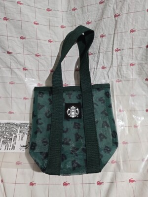 NEW Starbucks Taiwan To-Go Green Reusable Mesh Tumbler Bag | eBay