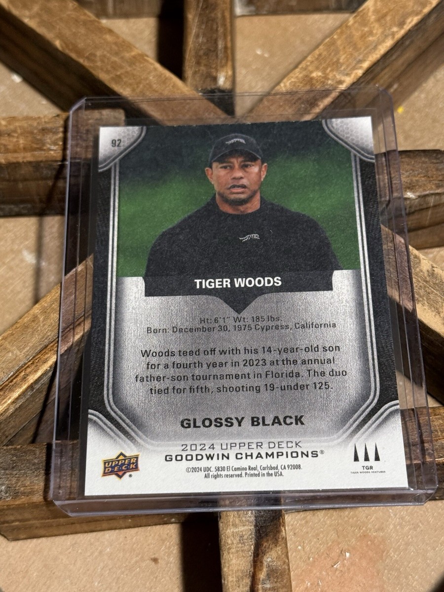92 TIGER WOODS 2024 Upper Deck Goodwin Champions HORIZONTAL GOLF