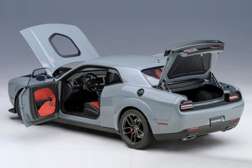 71774 1/18 AUTOart DODGE CHALLENGER R/T SCAT PACK WIDEBODY 2022 SMOK SHOW GREY - Picture 2 of 5