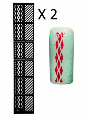 Pochoirs Adhésifs Peggy Sage Pour Nail Art - Modèle Filet Blanc - Neufs