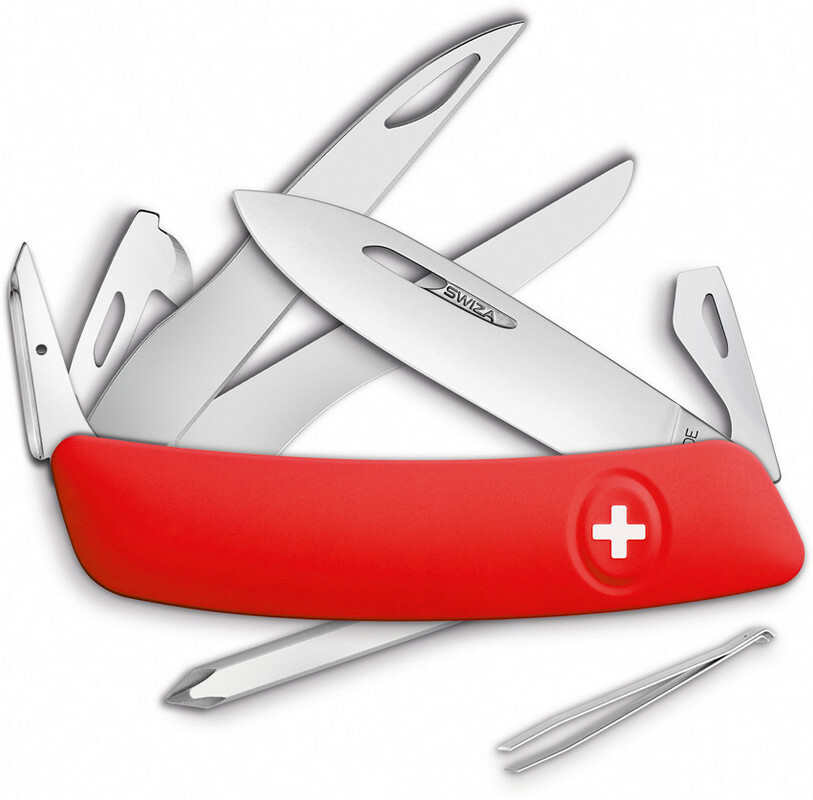 New New Swiza D08 Swiss Pocket Knife Red KNI.0120.1000