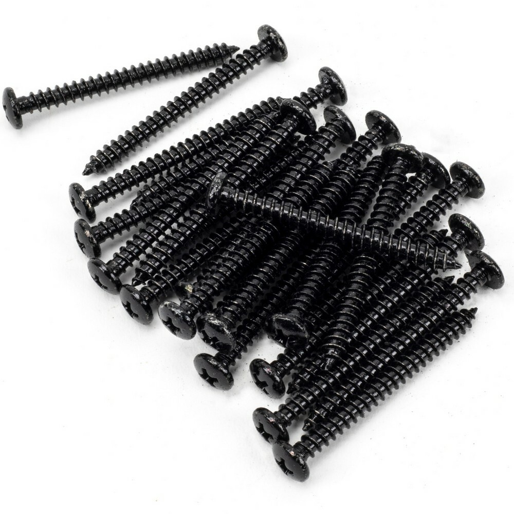 From The Anvil 91177 Black 10x2"" Round Head Screws (25)