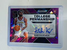 2023 Panini Prizm Draft Gabe Kalscheur RC College Penmanship Purple Ice #74/99