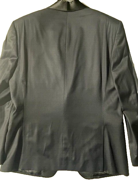 New THEORY Mens Ford Wool Tuxedo Jacket Blazer Shawl Collar sz 46 Eclipse NWT - Image 3 of 4