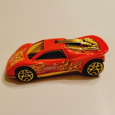 Vtg Hot Wheels Track Aces Speed Blaster Orange 1990 Gold Excellent Condition 