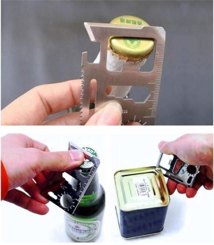 100 Lot 11 in 1 Multi Tools wallet thin pocket survival credit card micro knife - Picture 7 of 12