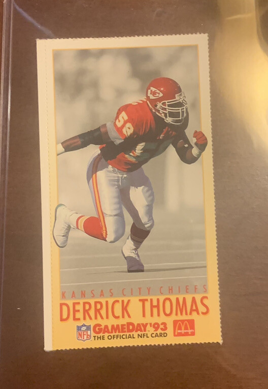 1993 McDonald's McD All-Stars Derrick Thomas #7 From Perforated Sheet