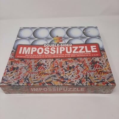 Double Sided Impossipuzzle jigsaw golf balls and tees 