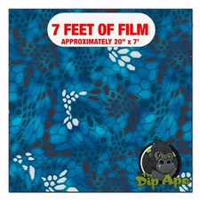 Hydrographic film Electric Blue Wasp Hex hydro dipping 7' x 20" hydro dip