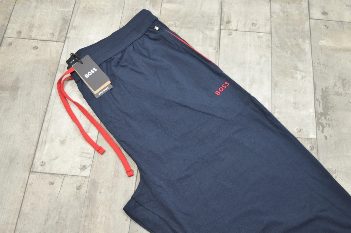 Navy blue and red best sale joggers