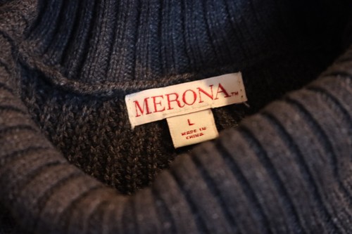 MERONA SLEEVELESS TURTLENECK SWEATER DARK GRAY SIZE LARGE - Picture 7 of 8