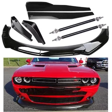 For Dodge Challenger SRT Front Bumper Lip Splitter Spoiler Body Kit Side Skirt