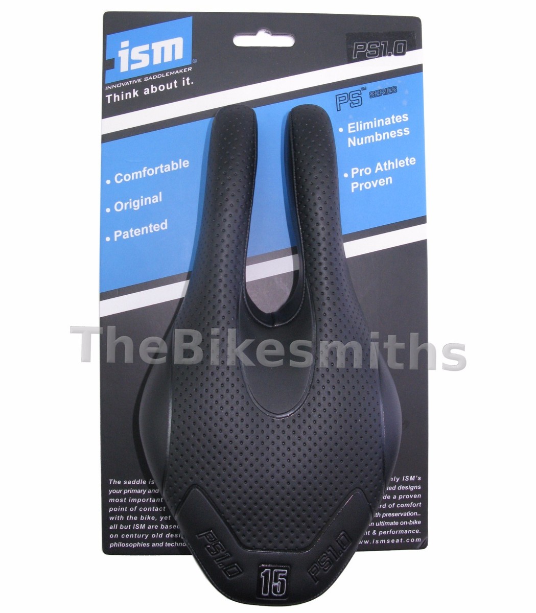 ISM PS1.0 Road Bike Ergo Saddle Black Flow Split Seat TTrial