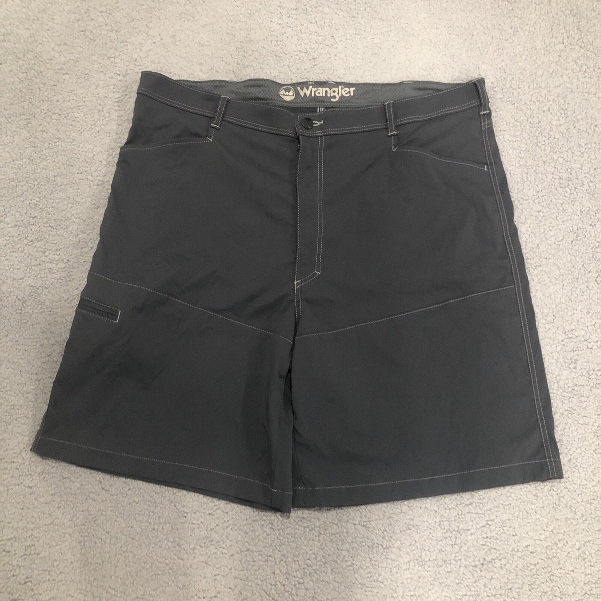 Wrangler Shorts Men's 42 Gray Outdoor Series Nylon Stretch