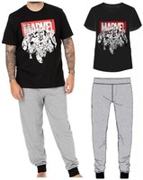 Summer M*RVEL Mens Character Half Sleeve Pyjamas Set Nightwear Loungewear Nighty