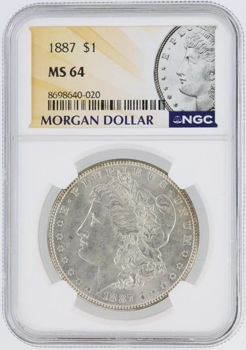 1887 Morgan Silver Dollar NGC MS64 S$1 Philadelphia Minted No Reserve