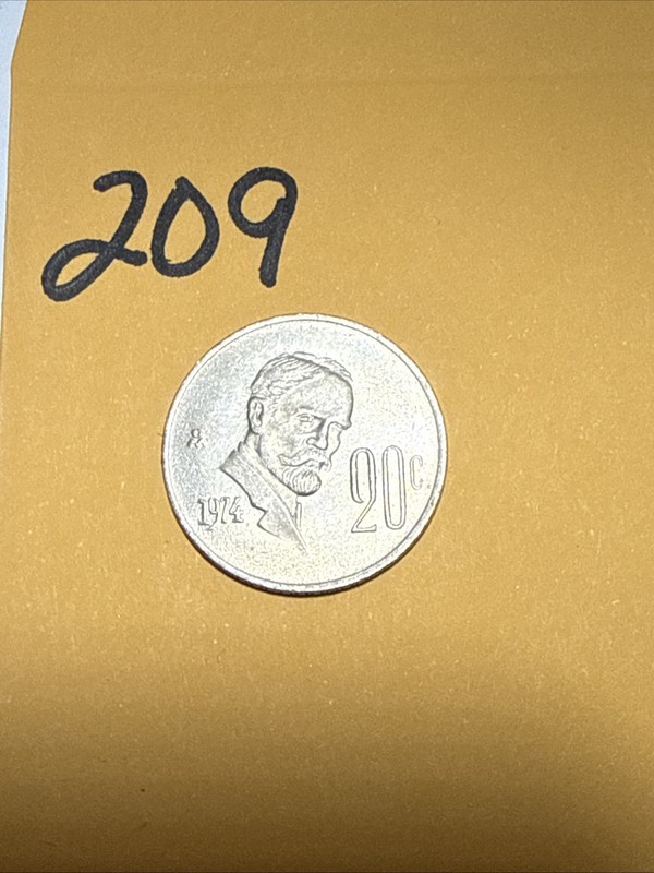1974 Mexico 20 Centavos - World Coin