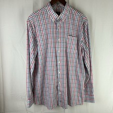 Johnnie O Prep Formance Shirt Large Long Sleeve Button Down Multicolor Plaid