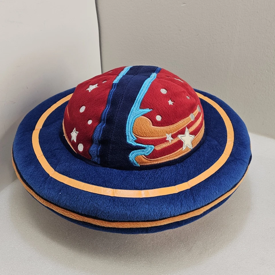 Accent Pillow Plush Throw Stars Saturn 16" 90s Vintage Celestial Flying Saucer - Image 4 of 4