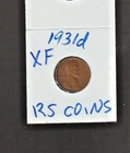 1931 D   XF  LINCOLN  CENT ~ TOUGH to get HI GRADE **EXTRA FINE** #41U free ship