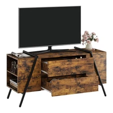 47 in TV Stand for 50-65 in TVs, Entertainment Center with 2 Drawers, Adjusta...