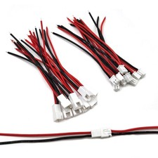 10 Pairs JST-XH 2.54mm 2 Pin Male and Female Connector Plug with 10cm 22 AWG ...