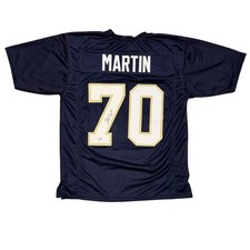 Zack Martin Signed Notre Dame Custom Jersey Beckett Witness BAS COA