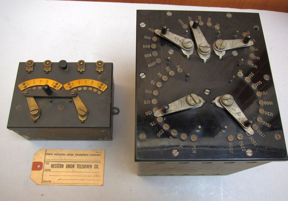 Western Union WUT Printer Radial Arm Rheostat 1-C Rare Telegraph Apparatus