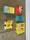 Vtg Fisher-Price Little People Nursery Set Crib Stroller Playpen Lot