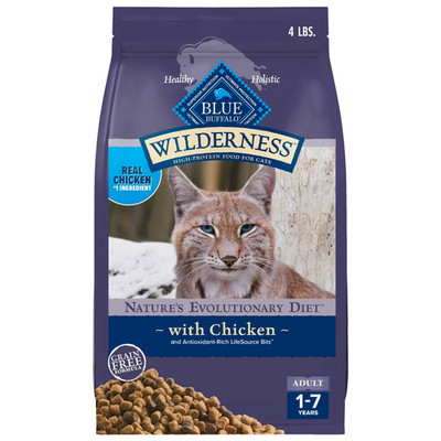[BIG SALE] Blue Buffalo Wilderness Chicken Dry Cat Food Grain Free 4lb