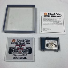 Shell Oils British Grand Prix Silverstone 1988 Marshal Patch And Pin Badge Set