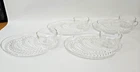 Vintage Snack Set Federal Glass Homestead Clear Plates Cups 4
