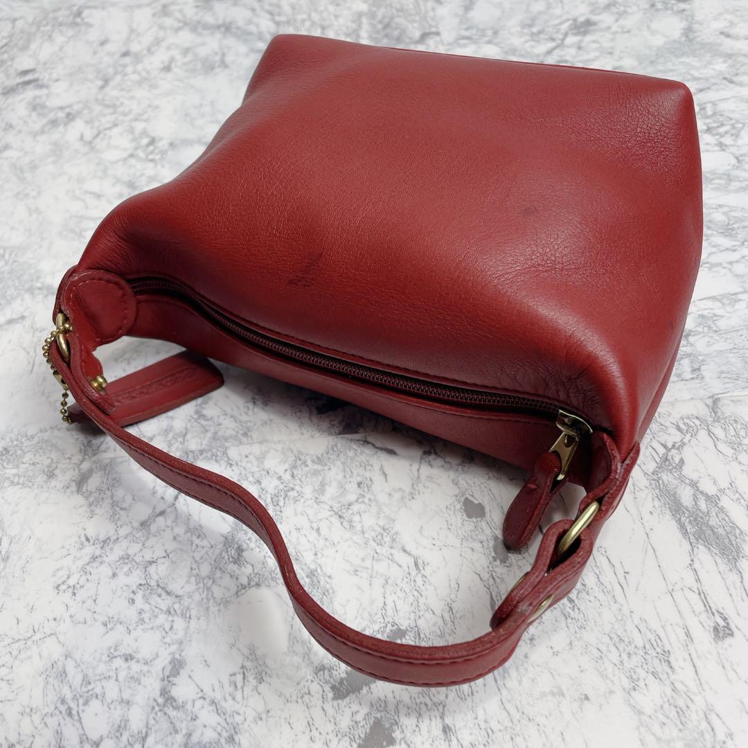 バッグ OLD COACH Leather pouch accessory holder Vintage Coach Accessory Pouch Vanity Logo Charm Leather