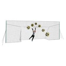 Soccer Goals & Soccer Backstop Net with Rebounder - All-in-One Backyard Net, ...