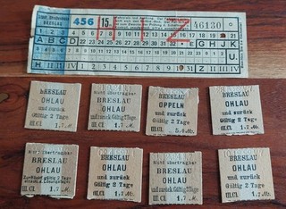 edmonsonsche Fahrkarten ab 1882 ! Breslau Wroclaw Ohlau Oppeln Straßenbahn 1938