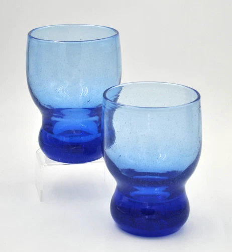 Pair of Vintage Blenko Glass Highball Glasses - Design #385HB