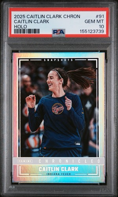 #ad #ad 2025 PANINI CAITLIN CLARK CHRONICLED HOLO #91 CAITLIN CLARK PSA 10 $220.00