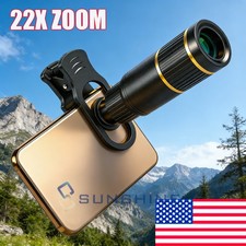 22X25 Telephoto Zoom Lens Phone Camera Kit For iPhone Smartphone with Phone Clip