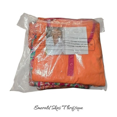 Carole hochman heavenly soft 3 piece pajama set, size small sunburst free ship