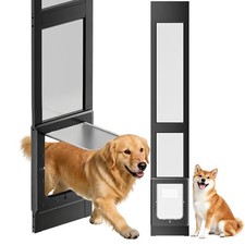 Dog Door for Sliding Glass Door with Magnetic Plastic Flat, Sliding Door Pet ...