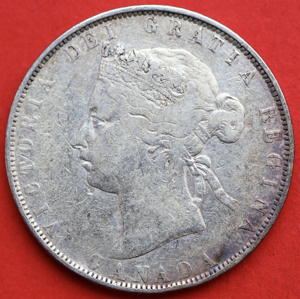 NGC XF-d カナダ50セント銀貨1870年 No LCW