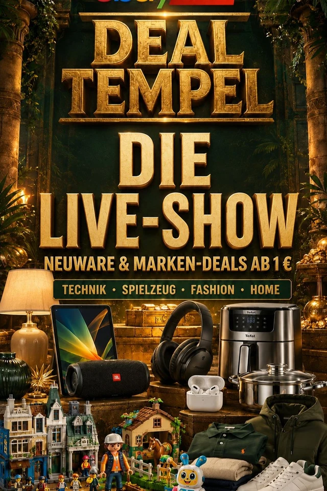 DEAL TEMPEL LIVE-SHOW | Neuware & Marken-Deals ab 1 € #tempeldeals🔥
