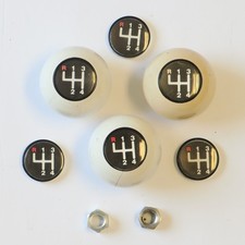 Hurst 4 Speed Vintage White Knobs  All 3 Pieces Damaged As Is Used 38-16