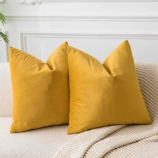 JUSPURBET Throw Pillow Covers Set of 2 Decorative Velvet Pillow Covers for Co...