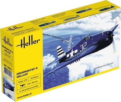 HELLER - Maquette à assembler et à peindre - GRUMMAN F6F-5 Hellcat - 1/72 - H...