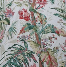 Vintage Warner Jungle Collection Ferns, Flowers And Foliage Fabric