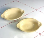 *2~VTG Ivory Fiesta Individual Casserole Baking Dish 9" Oval Bowl (DW 1)