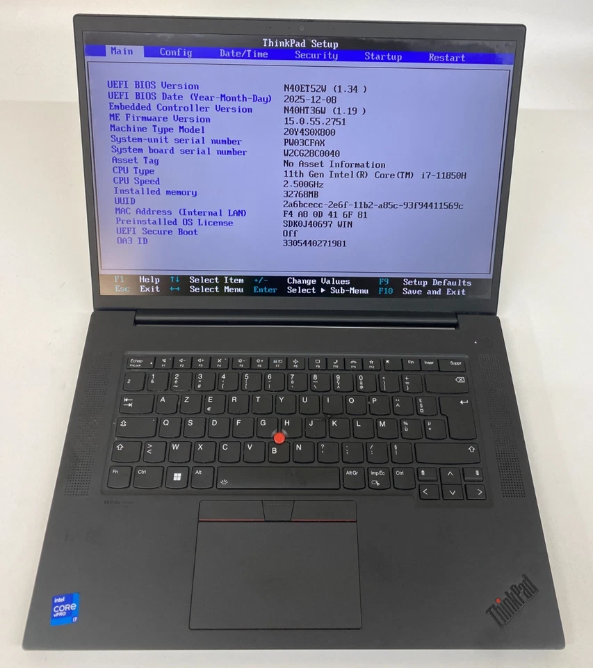 Lenovo ThinkPad P1 · i7-11850H · 32GB · 1TB, photo 1 of 5