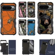 For [Pixel 10 PRO XL][DUAL TACTICAL][Hybrid Two Piece Case]Combat Camo