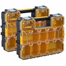 DEWALT Deep Pro Organisers Tool Storage Screw Nail Storage Box Twin Pack